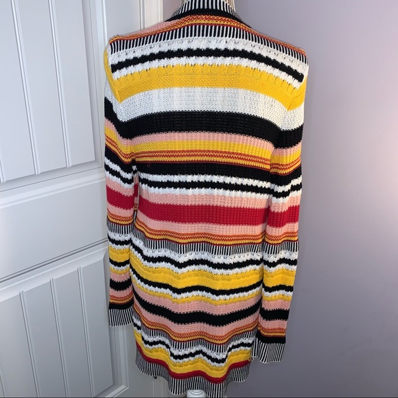Peck & Peck Multi Color Striped Knit Cardigan - Picture 3 of 12